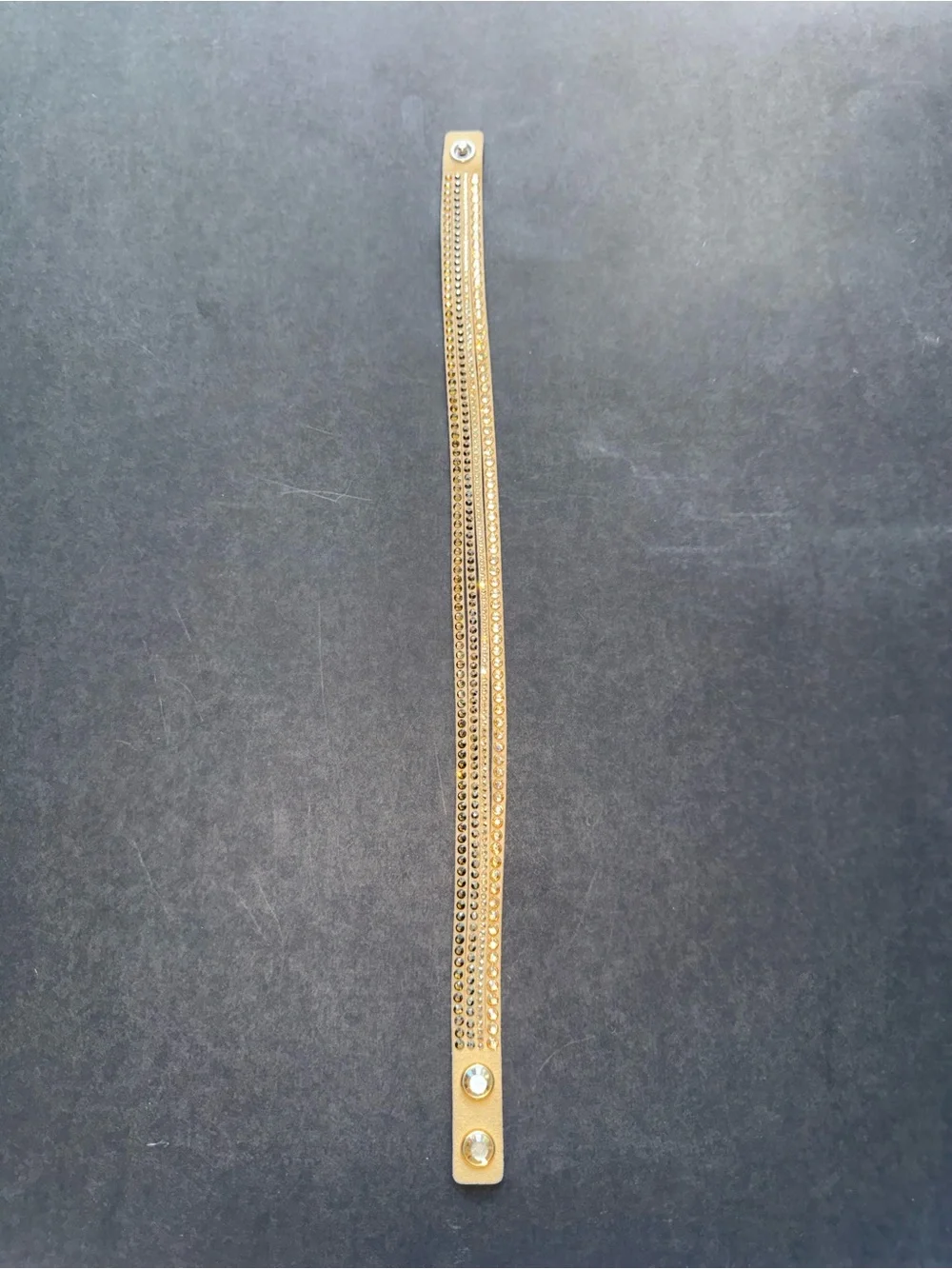 Gold rhinestone choker necklace
